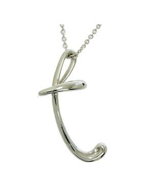 Tiffany & Co Silver Letter Initial T Necklace